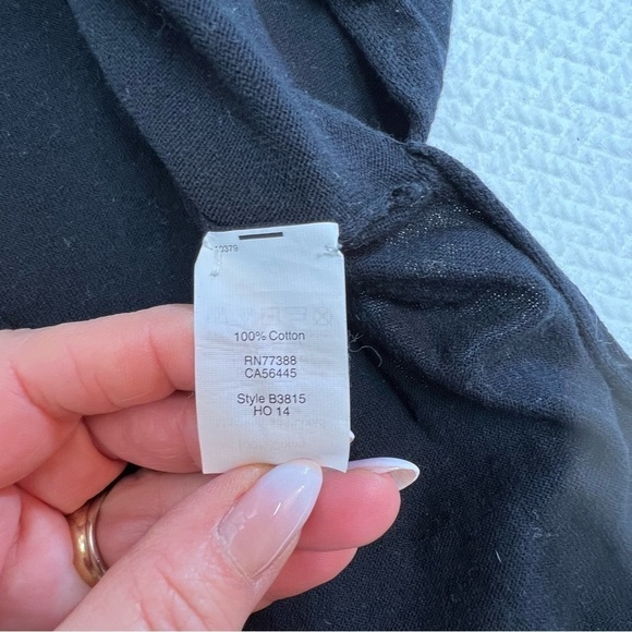 𝅺club Monaco Black Cotton Crew Neck Lightweight Sweater XXS - Picture 9 of 9